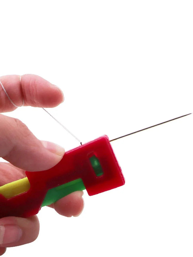 1/3/5pcs Random Color Threader Elderly Guide Needle Easy Device Convenient Automatic Sewing Needle Threader Thread Guide Tool