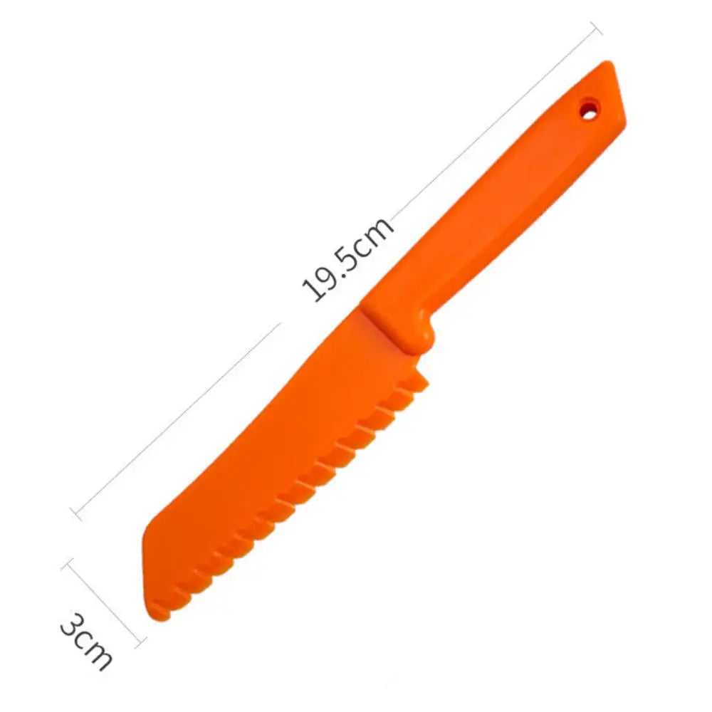 Colorful Children's Safe Cooking Knife Chef Nylon Knives Fruit Bread Cake Salad Lettuce Knifies  Plastic Kitchen Tools Set 2022