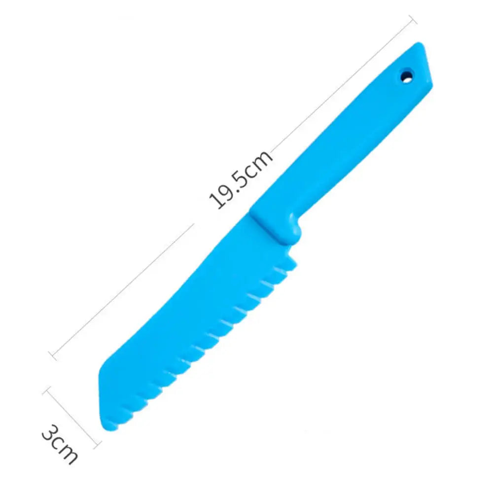 Colorful Children's Safe Cooking Knife Chef Nylon Knives Fruit Bread Cake Salad Lettuce Knifies  Plastic Kitchen Tools Set 2022