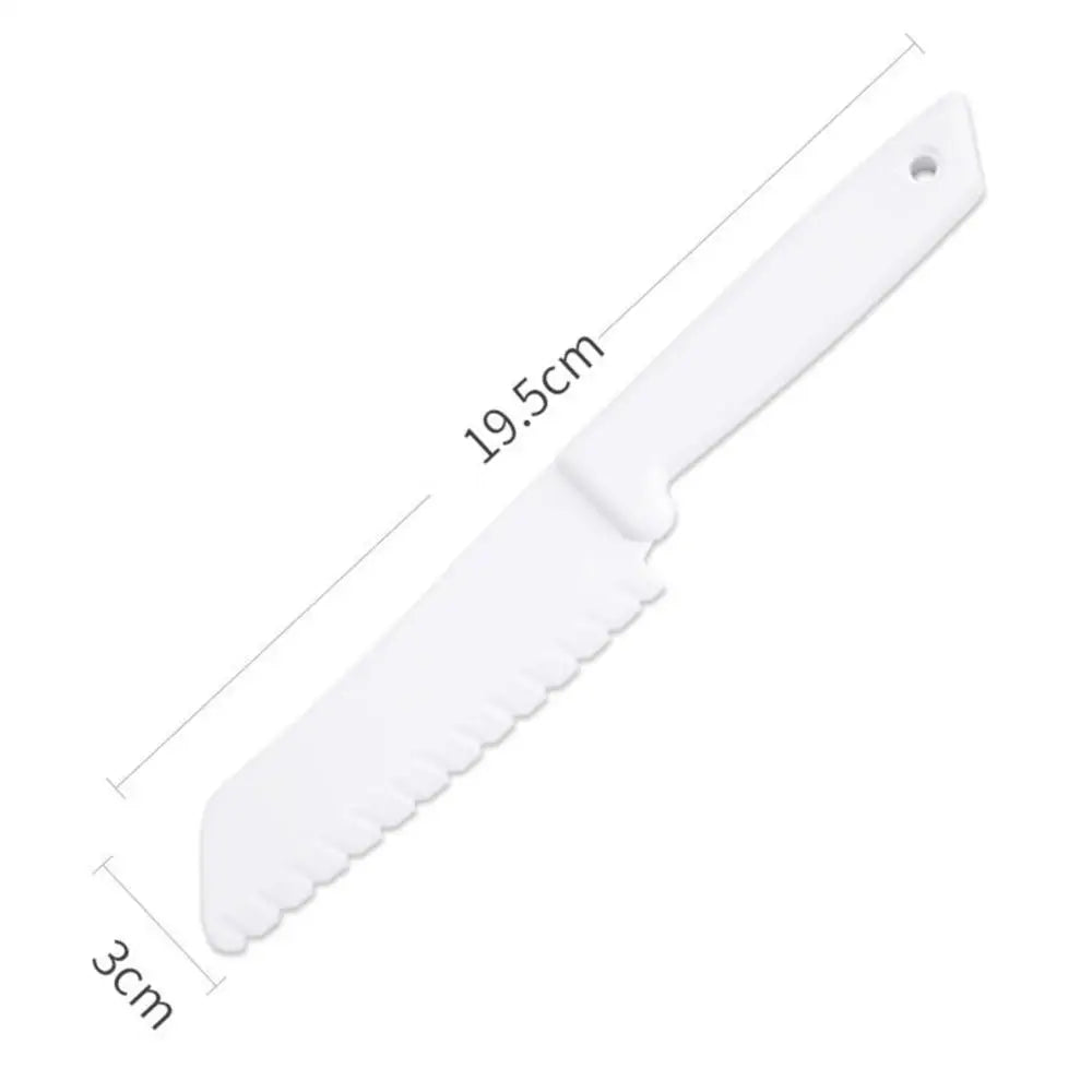 Colorful Children's Safe Cooking Knife Chef Nylon Knives Fruit Bread Cake Salad Lettuce Knifies  Plastic Kitchen Tools Set 2022
