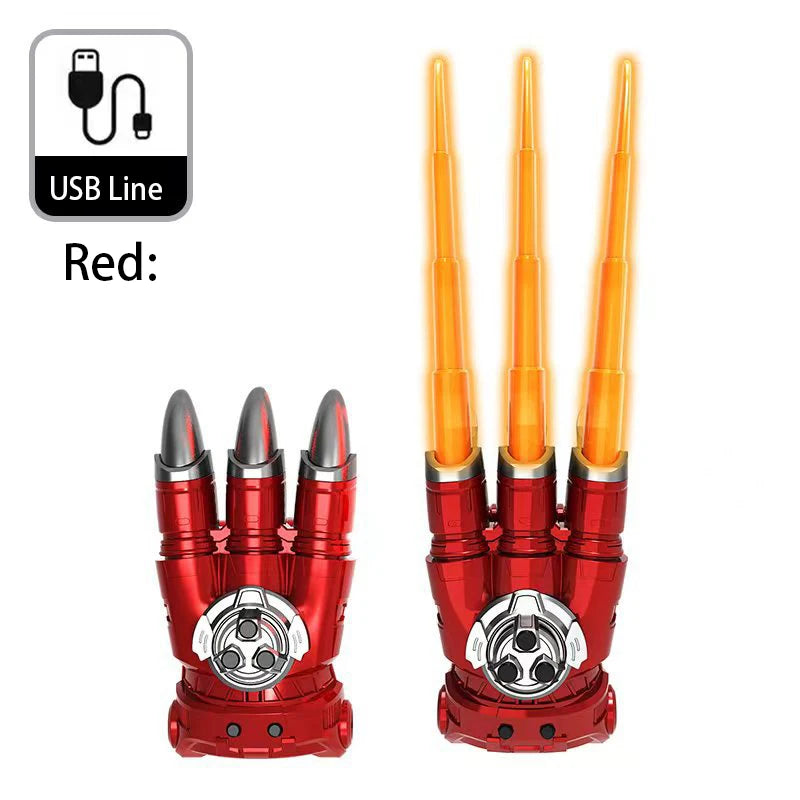 Outdoor Toy Bright Wolf Claw Cosplay Retractable Multi-Color Flash LED Light Claw Party Role Play Interactive Toy For Boy Adult