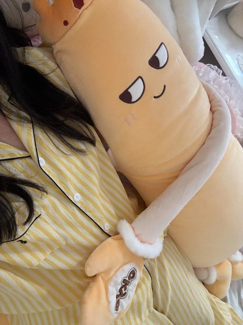 OKYA Mango King Sleeping Plush Patting Hugging Pillow Soothing Doll Squishy Tapping Plushie Birthday Gift for Girlfriend