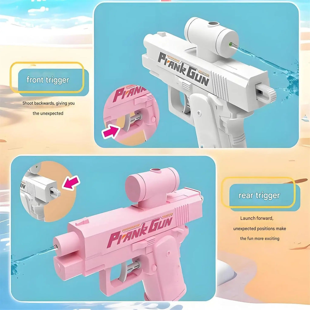 Creative Prank Double Sided Reverse Water Spray Gun Summer Trick Tactics Double Directional Water Spray Mini Fun Water Gun