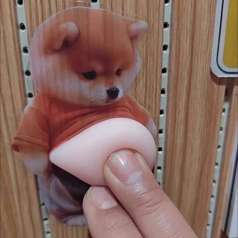 Cute Puppy Big Belly Pinch Sticker Cartoon 3D Shiba Inu Anti-collision Sticker DIY Mobile Phone Case Sticker Children's Toy