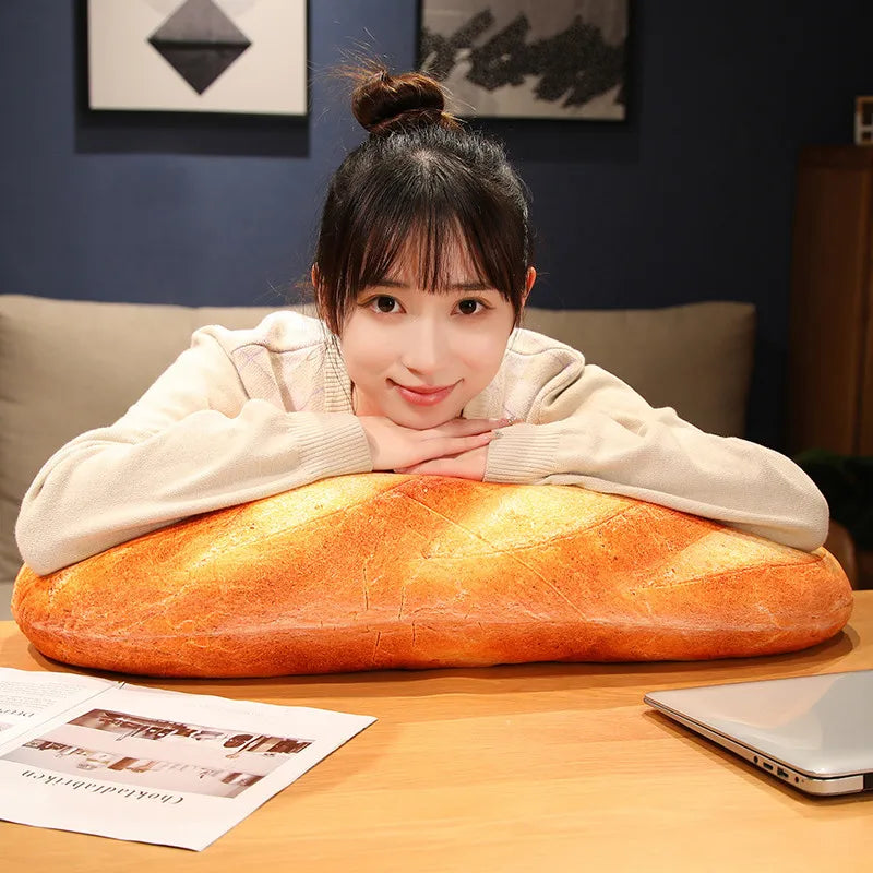 French Bread Plush Pillow Stuffed Printing Images Food Plushie Peluche Party Prop Decor Sleeping Companion Man Gift
