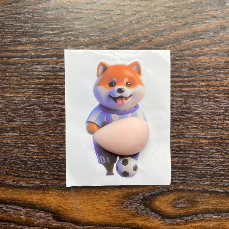 Cute Puppy Big Belly Pinch Sticker Cartoon 3D Shiba Inu Anti-collision Sticker DIY Mobile Phone Case Sticker Children's Toy