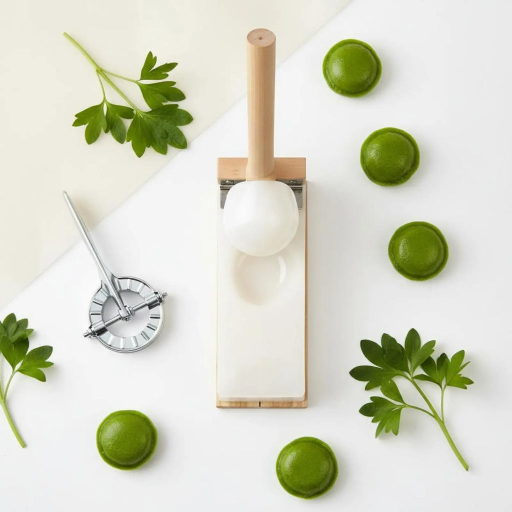 Rice Cake Press Handmade Wooden Paste Press Wooden Paste Flattener Small and Lightweight Dumpling Skin Form for Beginners