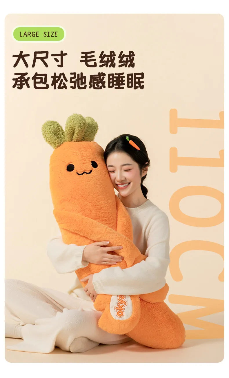 OKYA Carrot King Patting Hugging Sleeping Plush Toy Doll Hug Squishy Pillow Cushion Plushie Birthday Gift for Girlfriend
