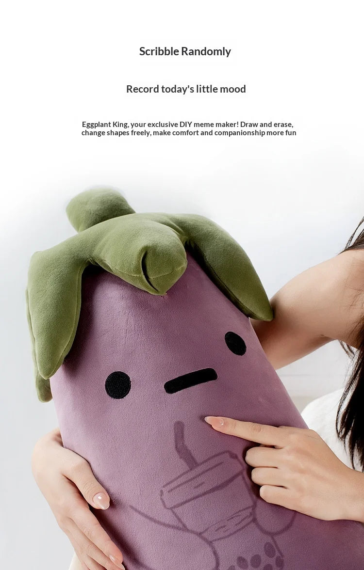 Eggplant King Pillow Specially Developed For Adults Three Adjustable Temp Soothe Sleep Settings Children Sleep Aid Bed Use Gifts