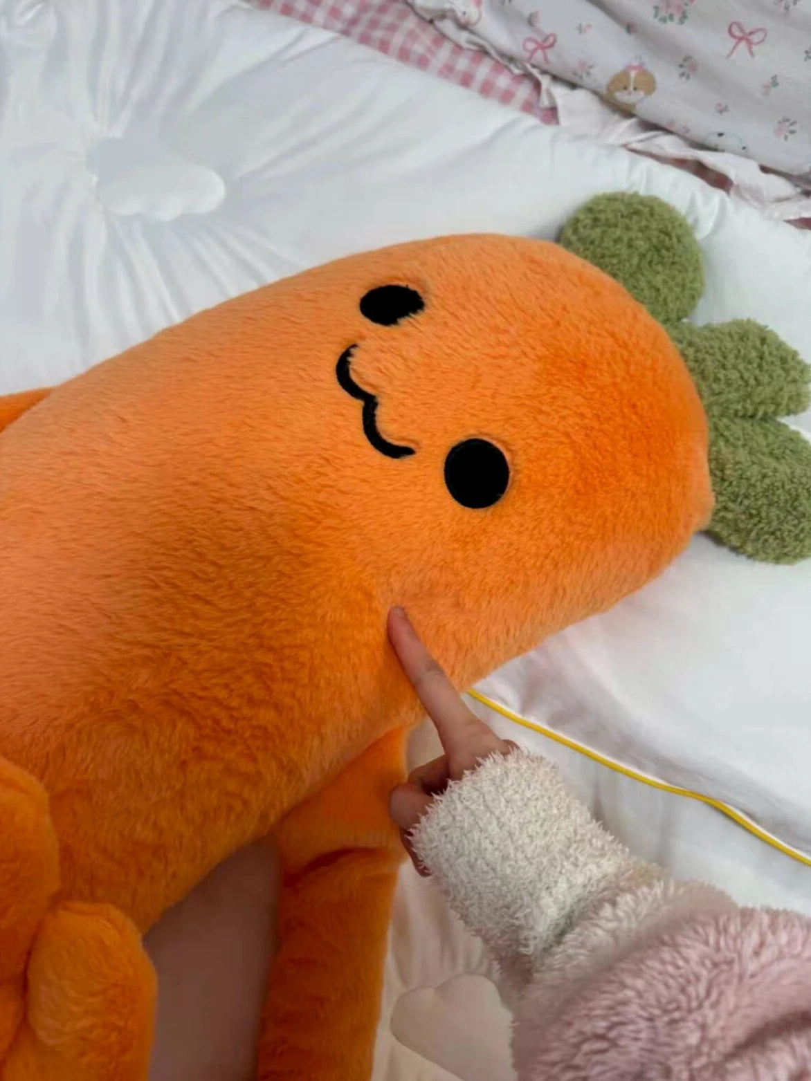 OKYA Carrot King Patting Hugging Sleeping Plush Toy Doll Hug Squishy Pillow Cushion Plushie Birthday Gift for Girlfriend