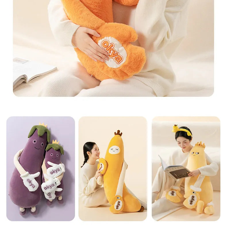 OKYA Carrot King Patting Hugging Sleeping Plush Toy Doll Hug Squishy Pillow Cushion Plushie Birthday Gift for Girlfriend
