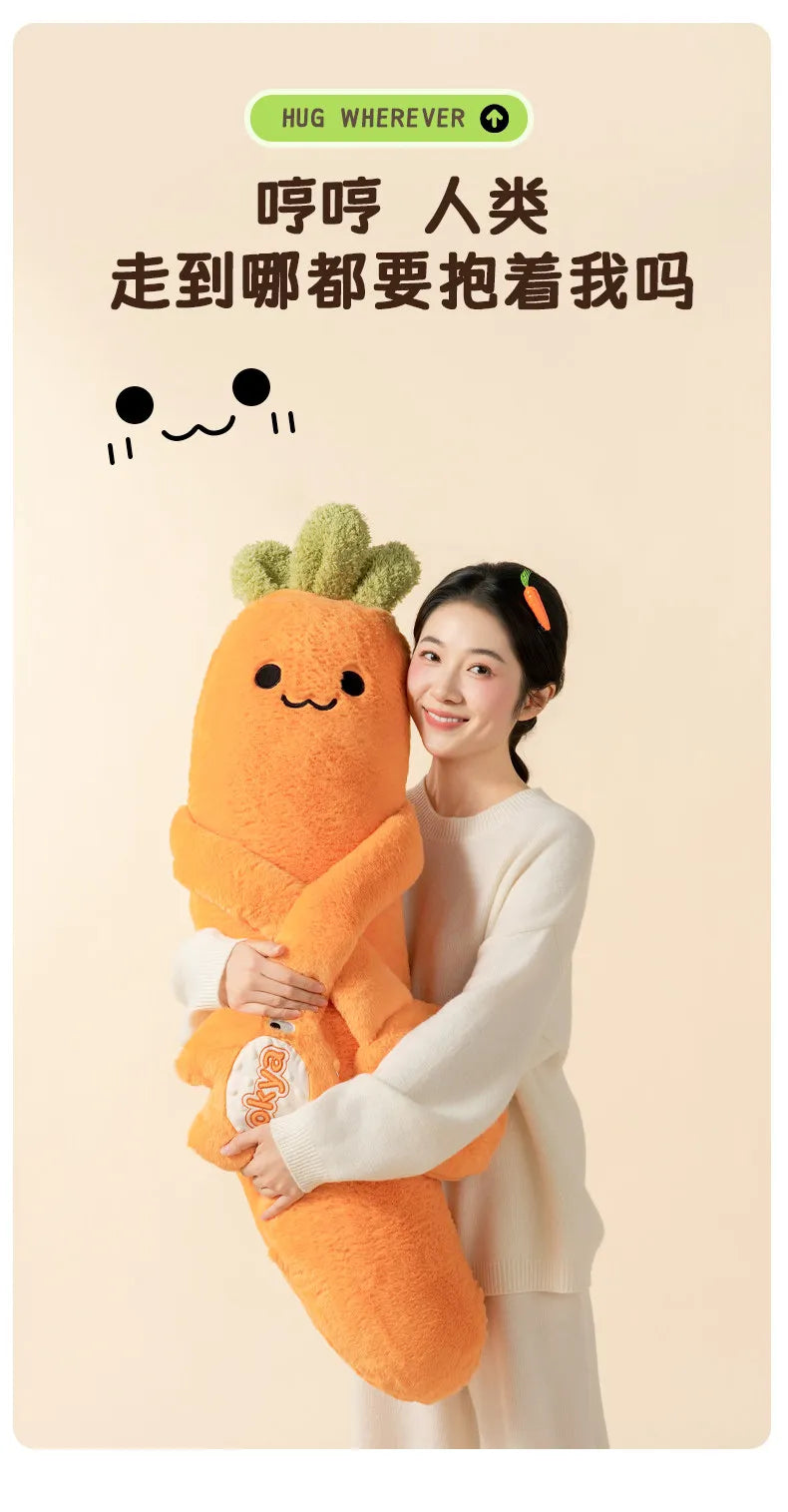 OKYA Carrot King Patting Hugging Sleeping Plush Toy Doll Hug Squishy Pillow Cushion Plushie Birthday Gift for Girlfriend