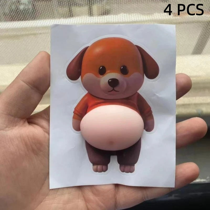 Cute Puppy Big Belly Pinch Sticker Cartoon 3D Shiba Inu Anti-collision Sticker DIY Mobile Phone Case Sticker Children's Toy