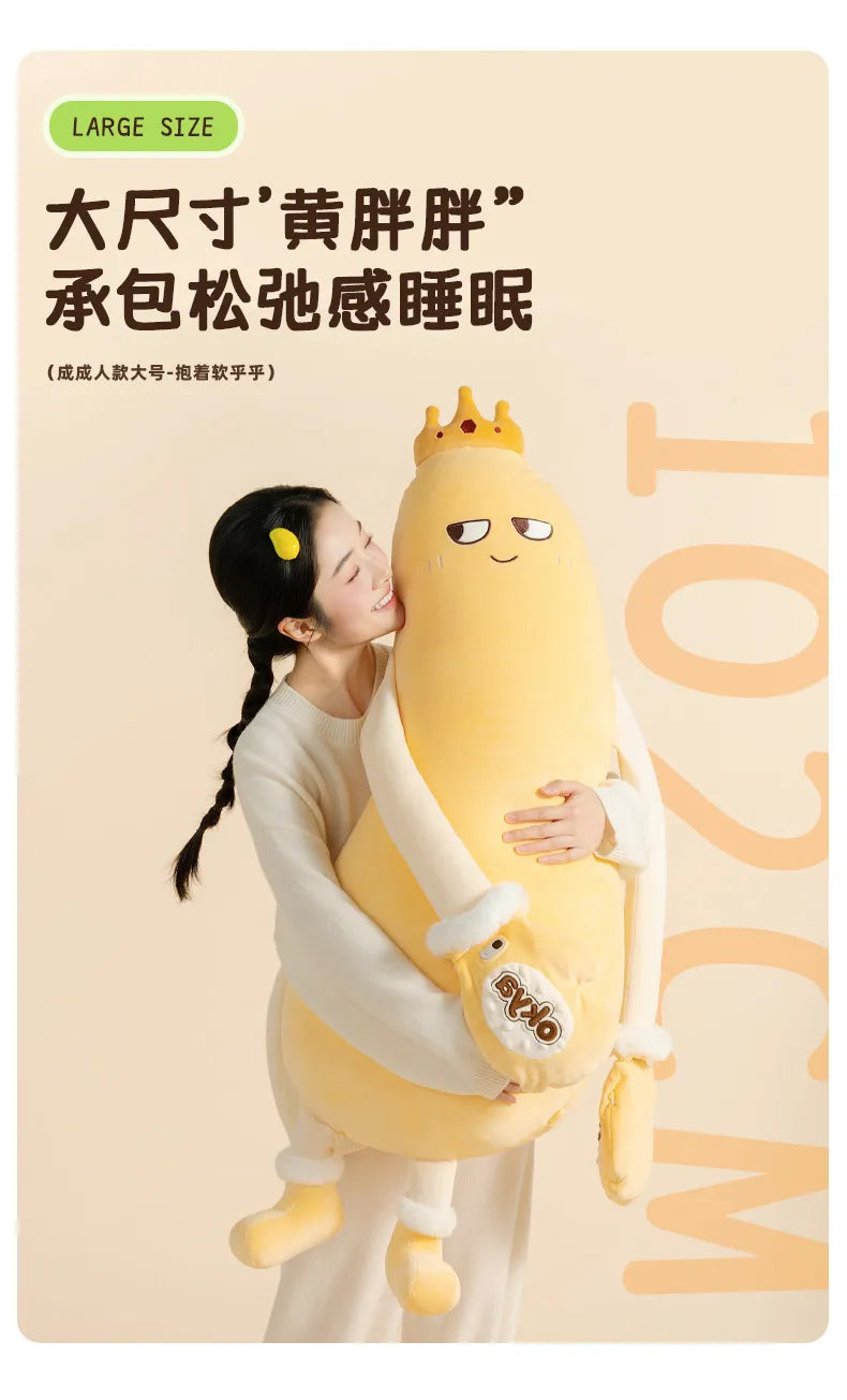 OKYA Mango King Sleeping Plush Patting Hugging Pillow Soothing Doll Squishy Tapping Plushie Birthday Gift for Girlfriend