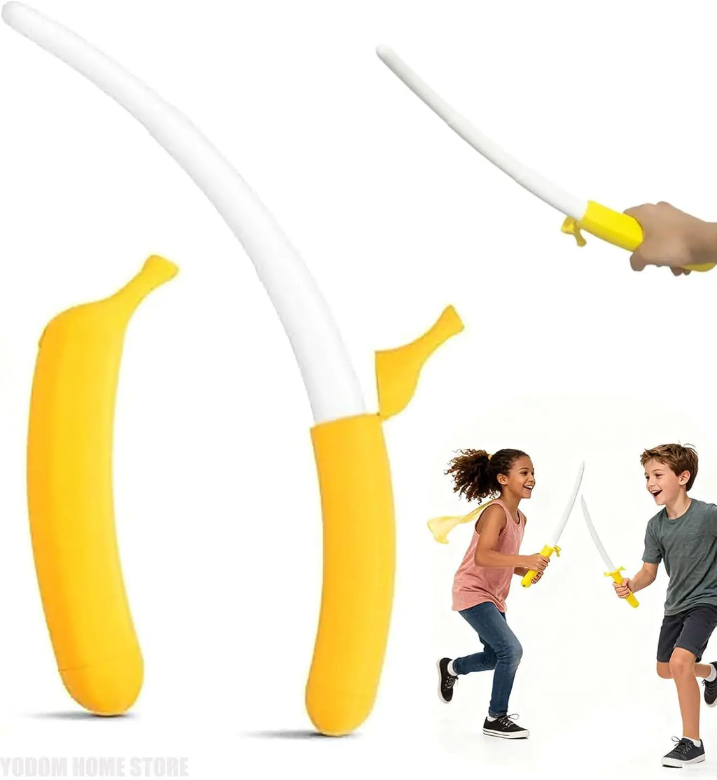 3D Printed Extendable Banana Sword Retractable Realistic Holiday Role Play Ornament Gift Craft Creative Home Ornaments