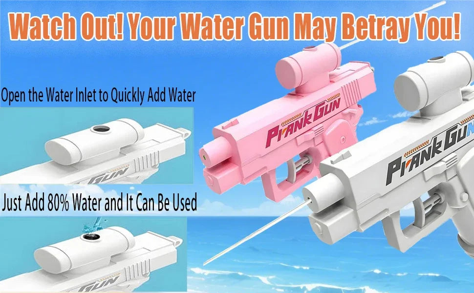 Creative Prank Double Sided Reverse Water Spray Gun Summer Trick Tactics Double Directional Water Spray Mini Fun Water Gun