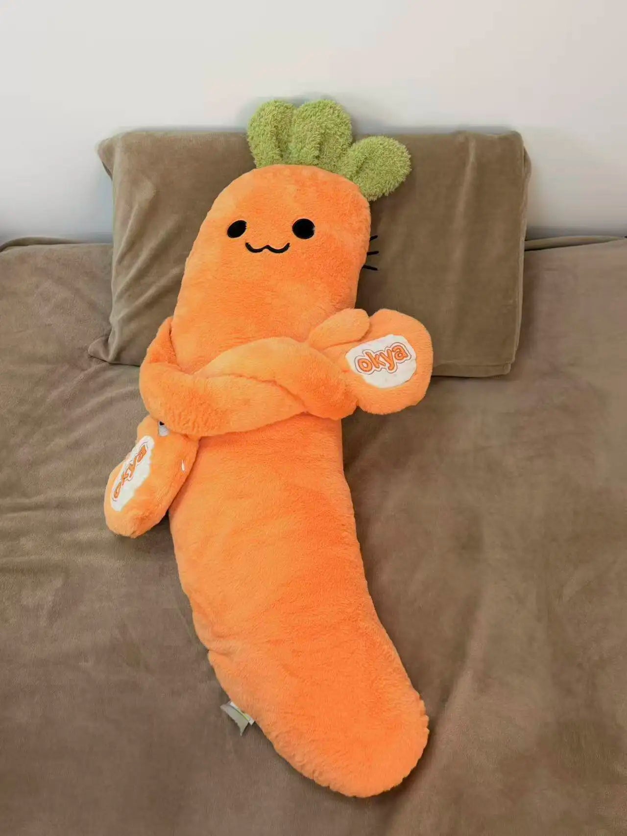 OKYA Carrot King Patting Hugging Sleeping Plush Toy Doll Hug Squishy Pillow Cushion Plushie Birthday Gift for Girlfriend