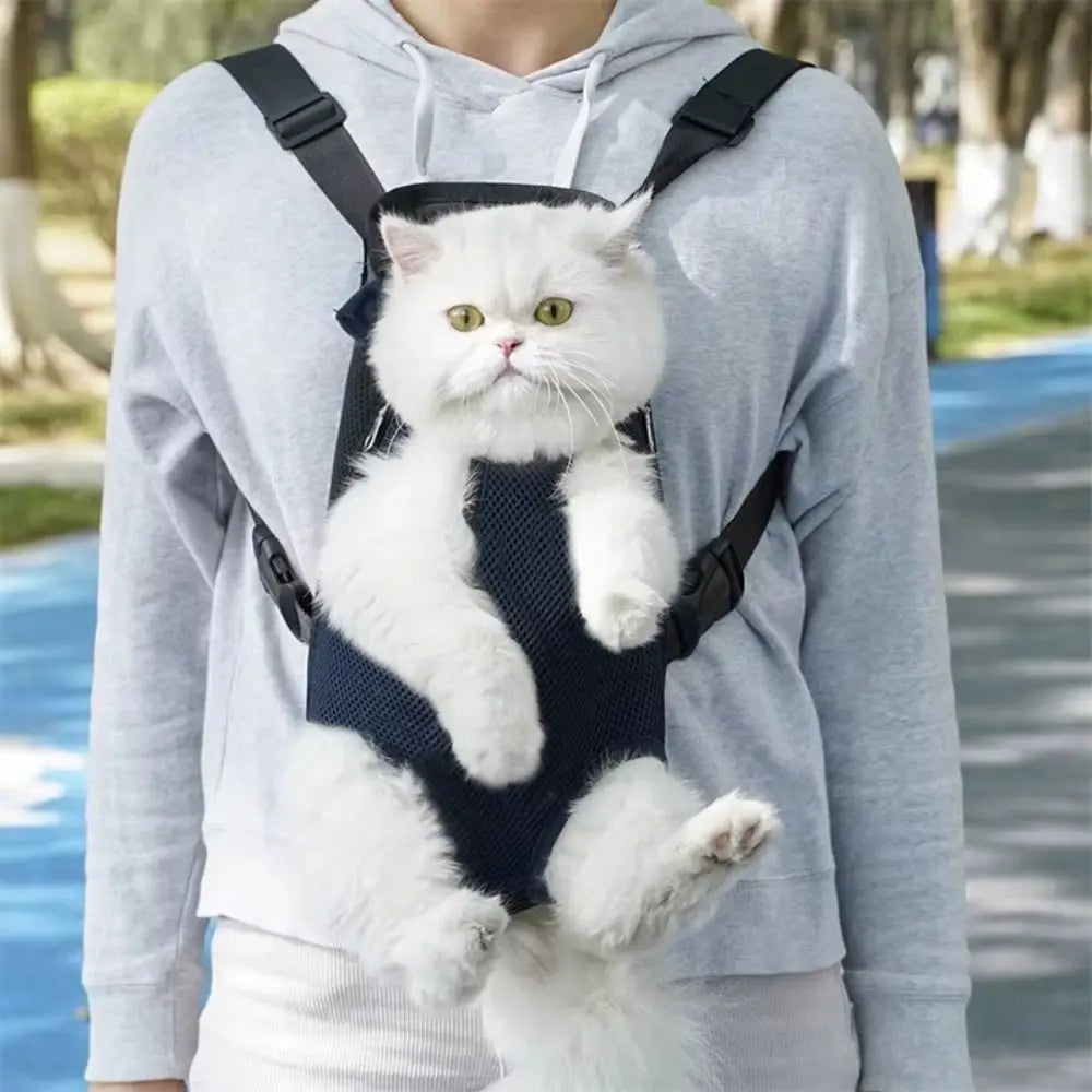 Adjustable Pet Backpack Double Shoulder Breathable Cat Carrier Bag Dog Carrier Backpack for Small Dog Cat Outdoor Accessories