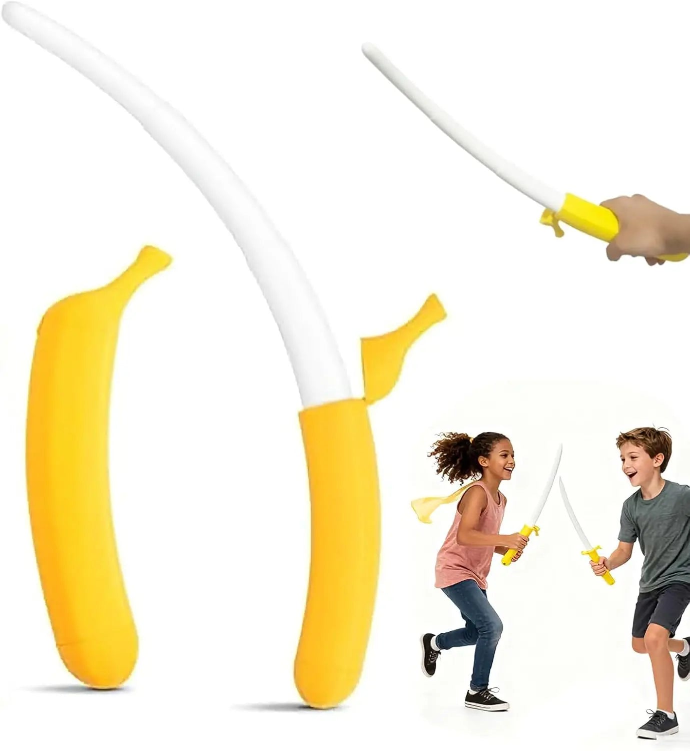 3D Printed Extendable Banana Sword Retractable Realistic Holiday Role Play Ornament Gift Craft Creative Home Ornaments