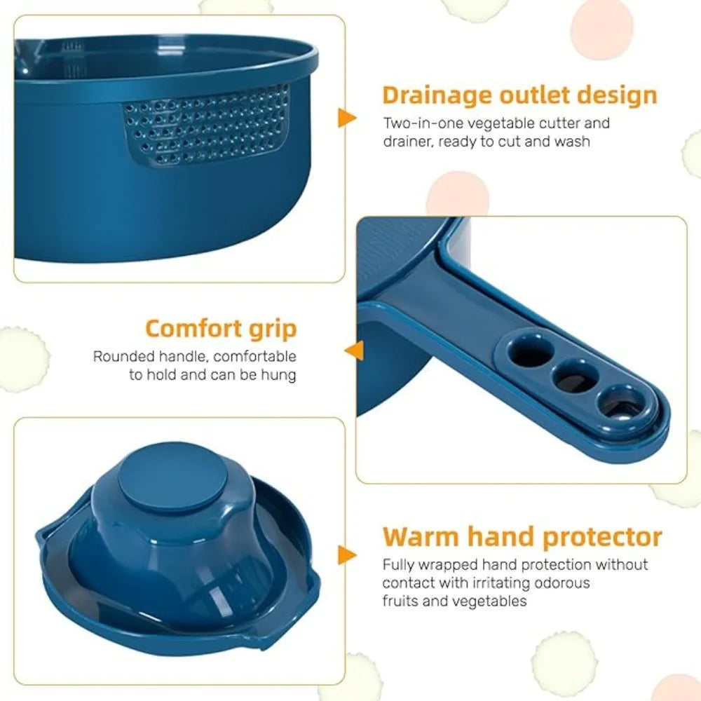 Vegetables cheese grater Tool Set Multifunctional Vegetable Cutter with Drain Basket Vegetable Slicer Mandoline Slicer