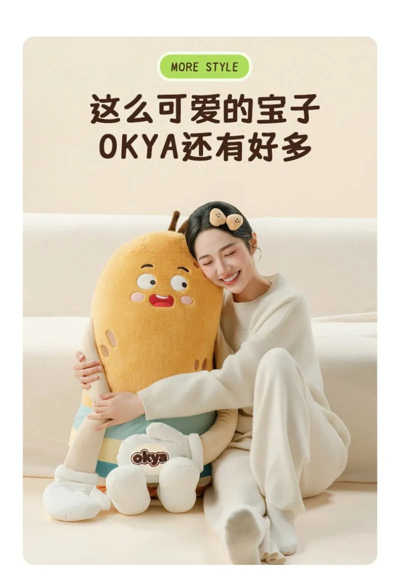 OKYA Potato King Hugging Patting Plush Toy Doll Squishy Hug Soothing Sleeping Pillow Cushion Plushie Girlfriend Birthday Gift