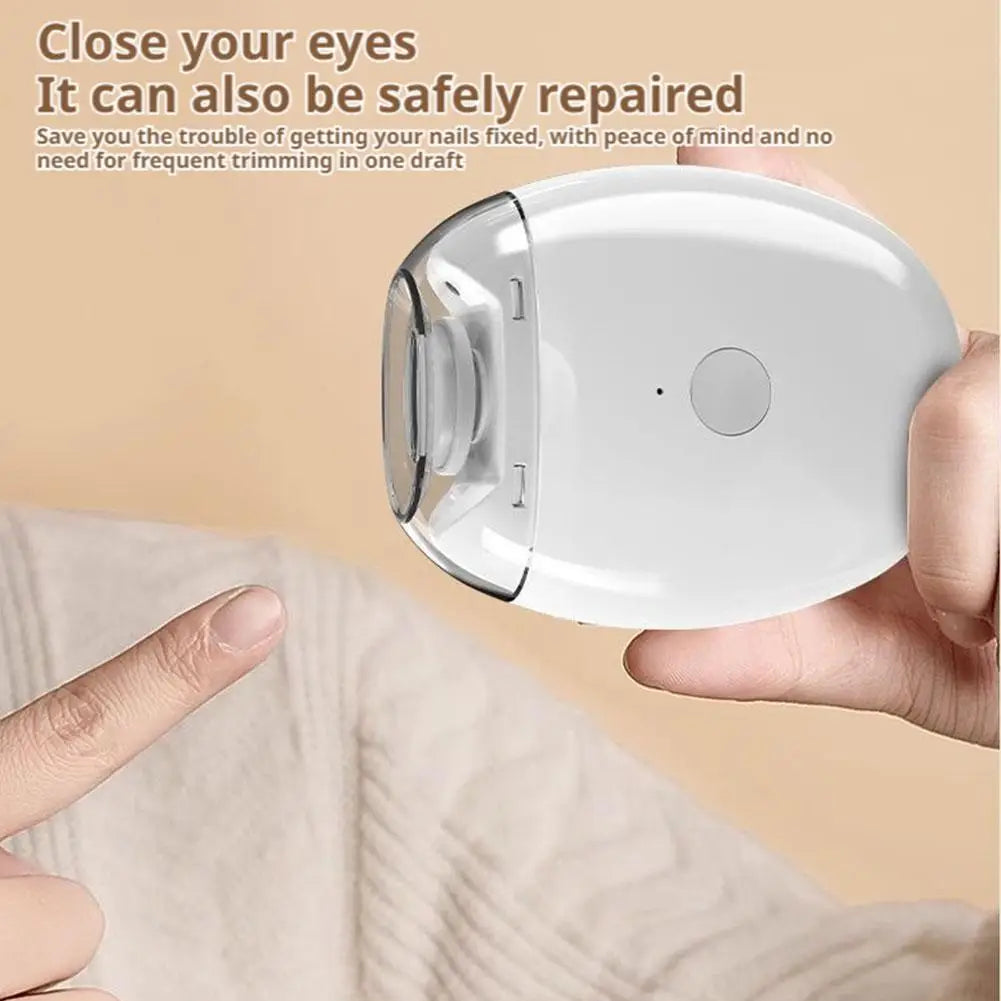 Electric Nail Clipper Cutter With LED Light Rechargeable Nail Cutter Manicure For Baby Adult Nail Polish Manicure Tool Nail Care