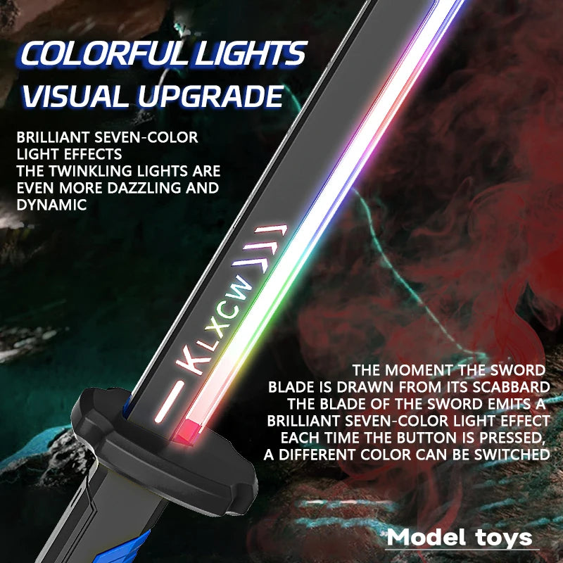 Outdoor Toy Bright Sword Multi-Color Flash LED Light Shine Cosplay Sword Toy Game Party Family Interactive Toy For Kids Adult