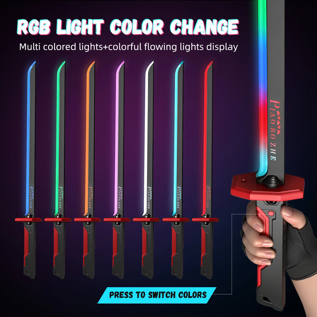 New Laser Sword with Smoke Multi-Color Changing LED Lights Sound effects Creative Toys for Kids Adult Prop sword Cosplay Gift