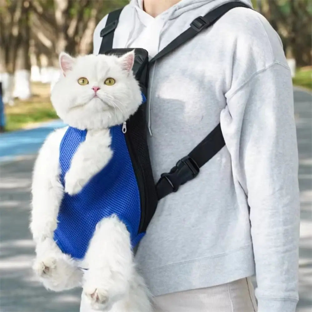 Adjustable Pet Backpack Double Shoulder Breathable Cat Carrier Bag Dog Carrier Backpack for Small Dog Cat Outdoor Accessories