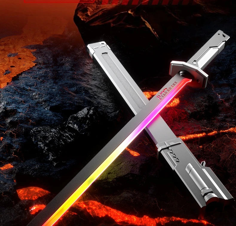 New Laser Sword with Smoke Multi-Color Changing LED Lights Sound effects Creative Toys for Kids Adult Prop sword Cosplay Gift