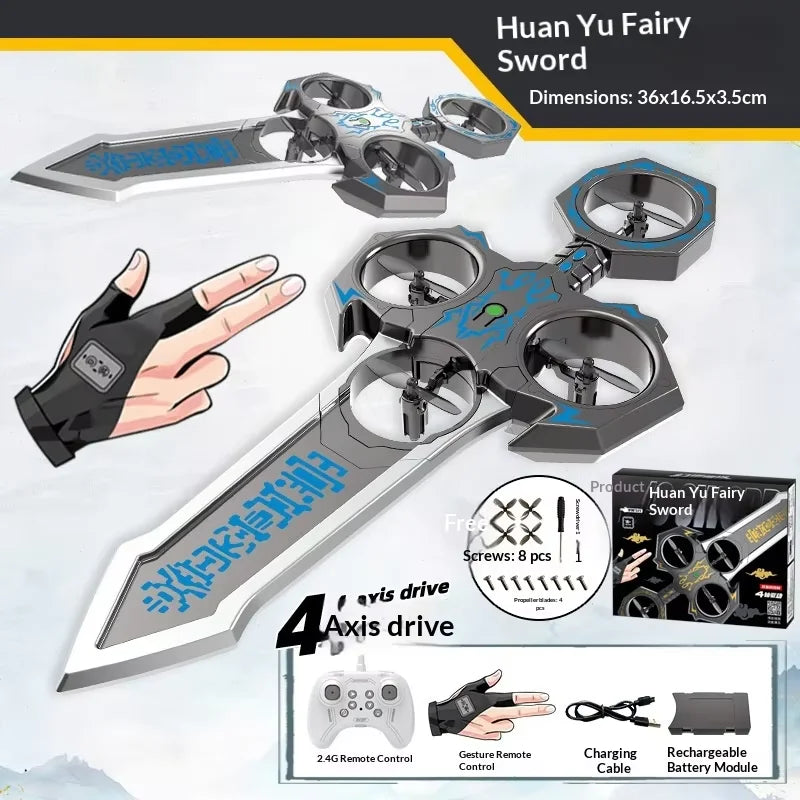 70cm Remote Flying Sword Drone,Rc Glider For Adults,3-Speed Stunt Hand Remote Controlled,Drop-Resistant Material,360° Stunt Flip