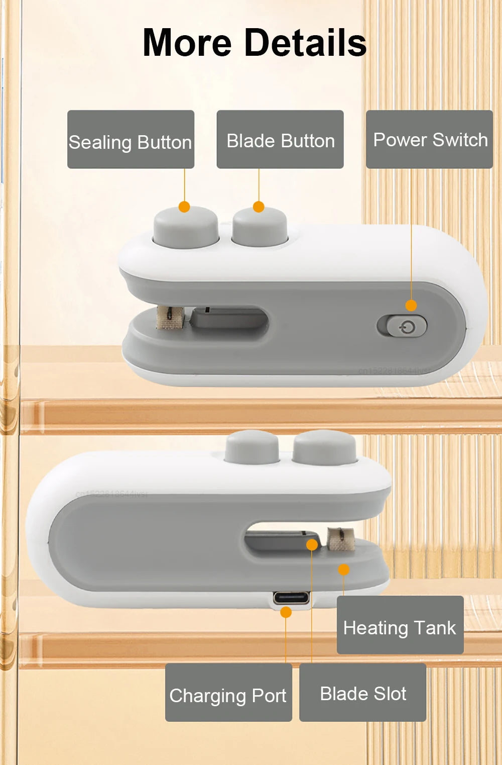 Mini Heat Bag Sealing Machine Plastic Bag Sealer Portable Thermal Plastic Bag Sealants Handheld Plastic Bags Sealing Machine