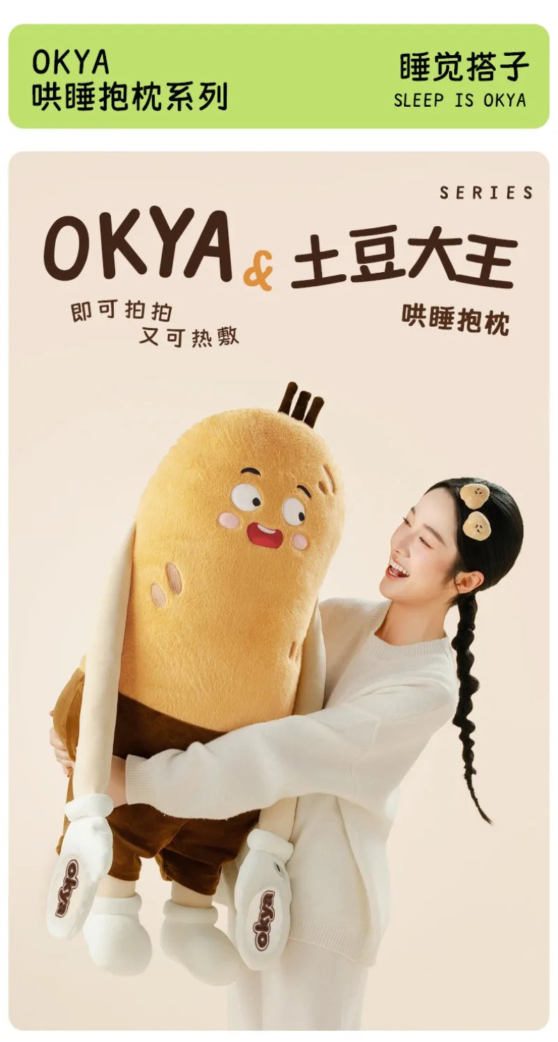 OKYA Potato King Hugging Patting Plush Toy Doll Squishy Hug Soothing Sleeping Pillow Cushion Plushie Girlfriend Birthday Gift