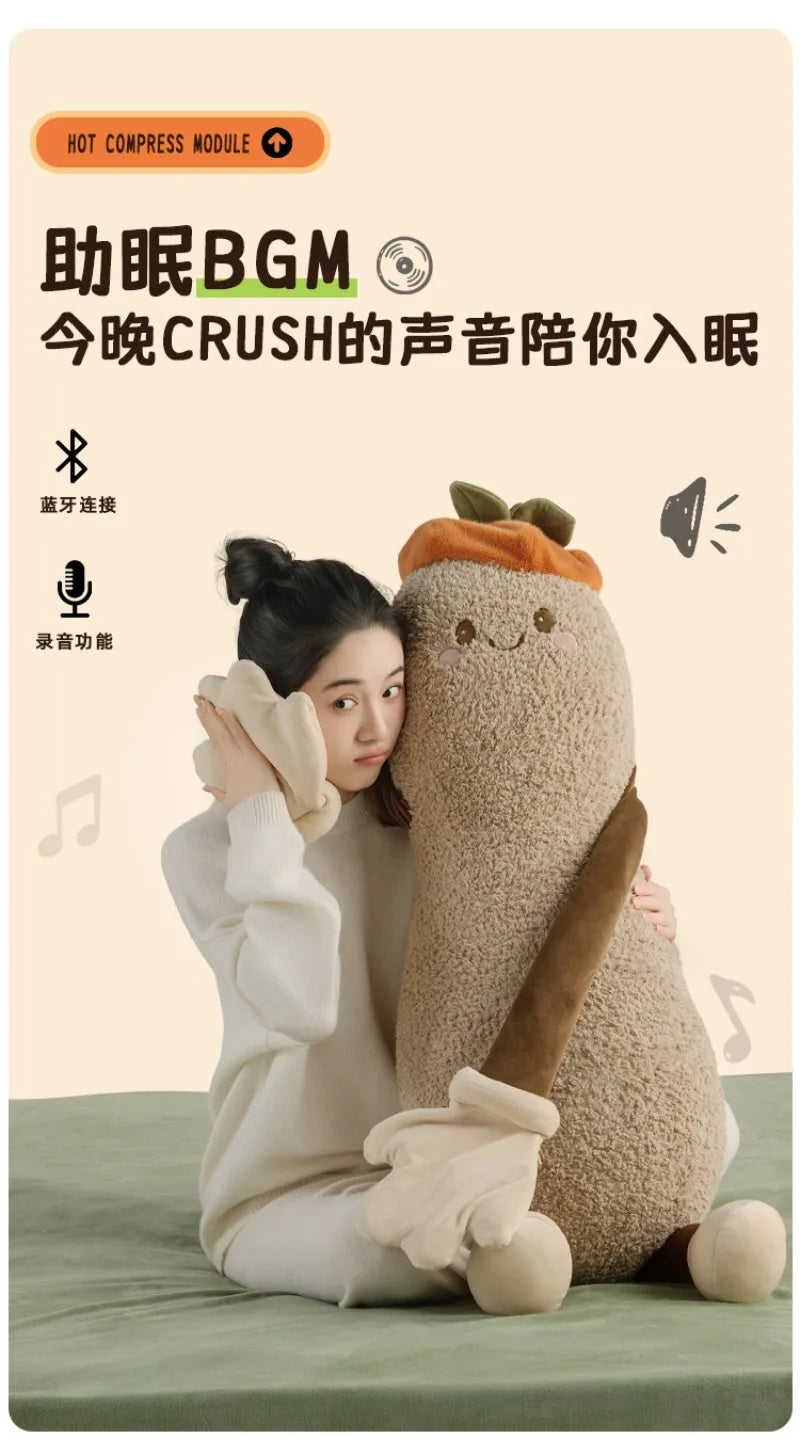 OKYA Peanut King Sleep Inducing Plush Pillow Toy Doll Hugging Patting Cushion Squishy Tapping Plushie Girlfriend Birthday Gift