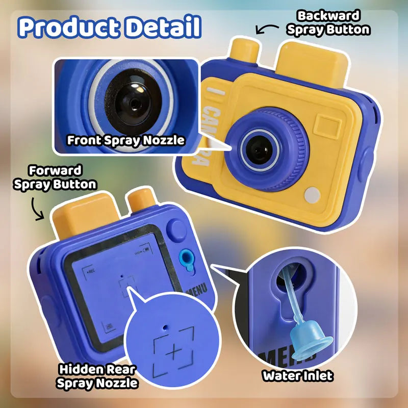 Double-sided Water Gun Camera Water Prank Gun Funny Kids Outdoor Summer Pool Beach Water Play Toy Parent-child Interactive Game