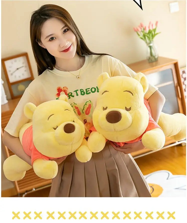 Disney Winnie The Pooh Kawaii Pooh Bear Stuffed Plush Toy Doll Cartoon Sofa Cushion Pillow Peluches Children Girl Birthday Gift
