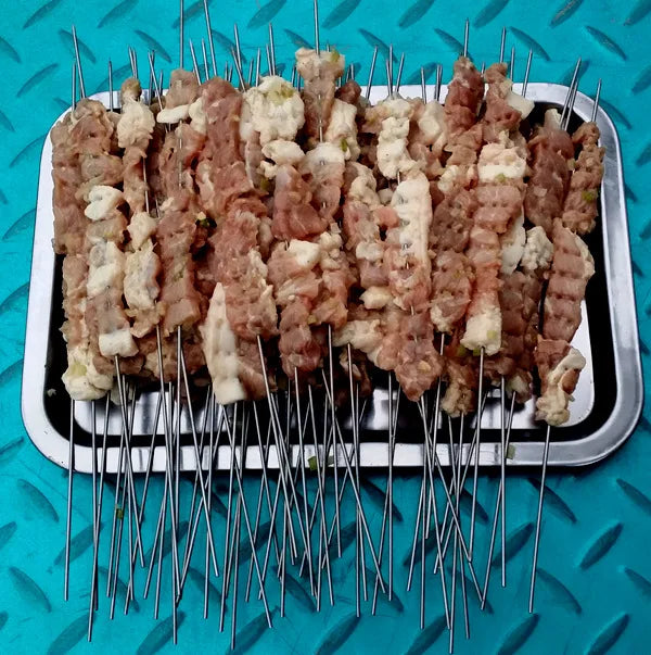Meat Cutter String Meats 49 Grids Rotisserie Lamb Beef Barbecue Skewer Outdoor Camping Kebab Kitchen Accessories BBQ Tools