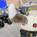 Remote Control Electric Wagging Fox Tail for Scooter Plush Faux Fur Car Rear Decoration Moving Animal Tail Accessory