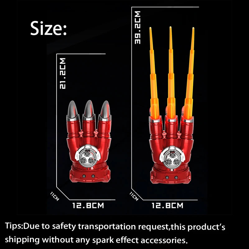 Outdoor Toy Bright Wolf Claw Cosplay Retractable Multi-Color Flash LED Light Claw Party Role Play Interactive Toy For Boy Adult