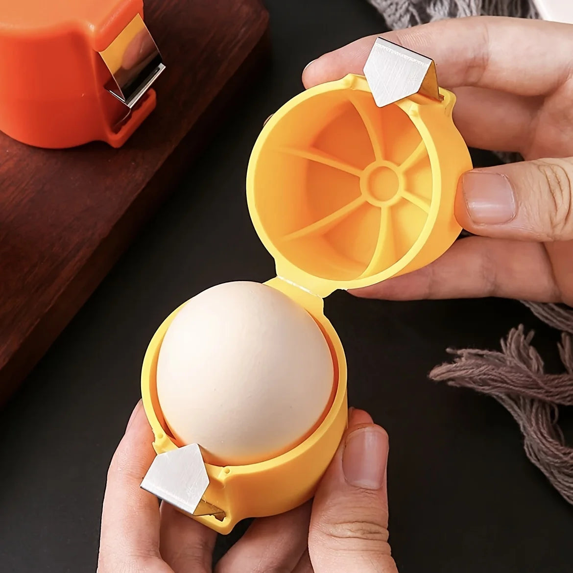 3pcs Stainless Steel Eggshell Separator - Quick Peel & Yolk Splitter, Durable Kitchen Baking Essential with Easy-Grip