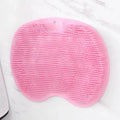 Multi-purpose Foot Wash Brush Silicone Bath Massage Mat Reusable Exfoliating Shower Back Brush Wall Mounted with Suction Cup