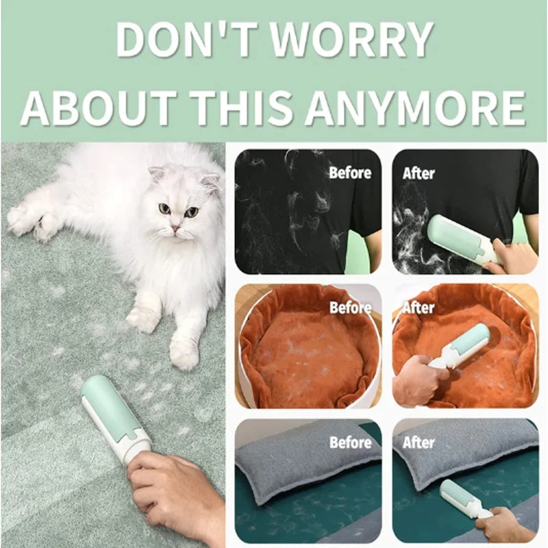 Pet Hair Remover Rolle Reusable Cat And Dog Hair Remover Brush, Portable Pet Hair Remover Cleaner Pet Hair Remover Rolle Reusabl