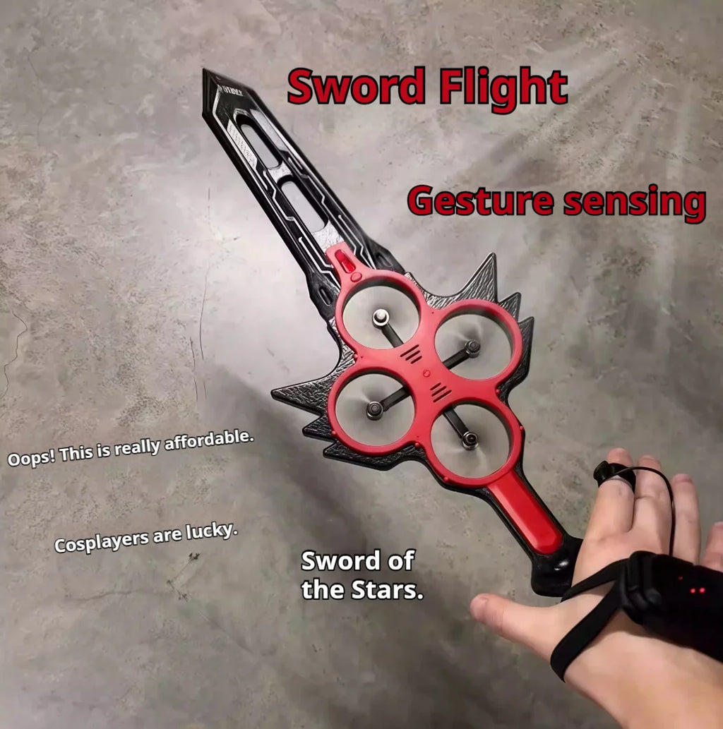 70cm Remote Flying Sword Drone,Rc Glider For Adults,3-Speed Stunt Hand Remote Controlled,Drop-Resistant Material,360° Stunt Flip