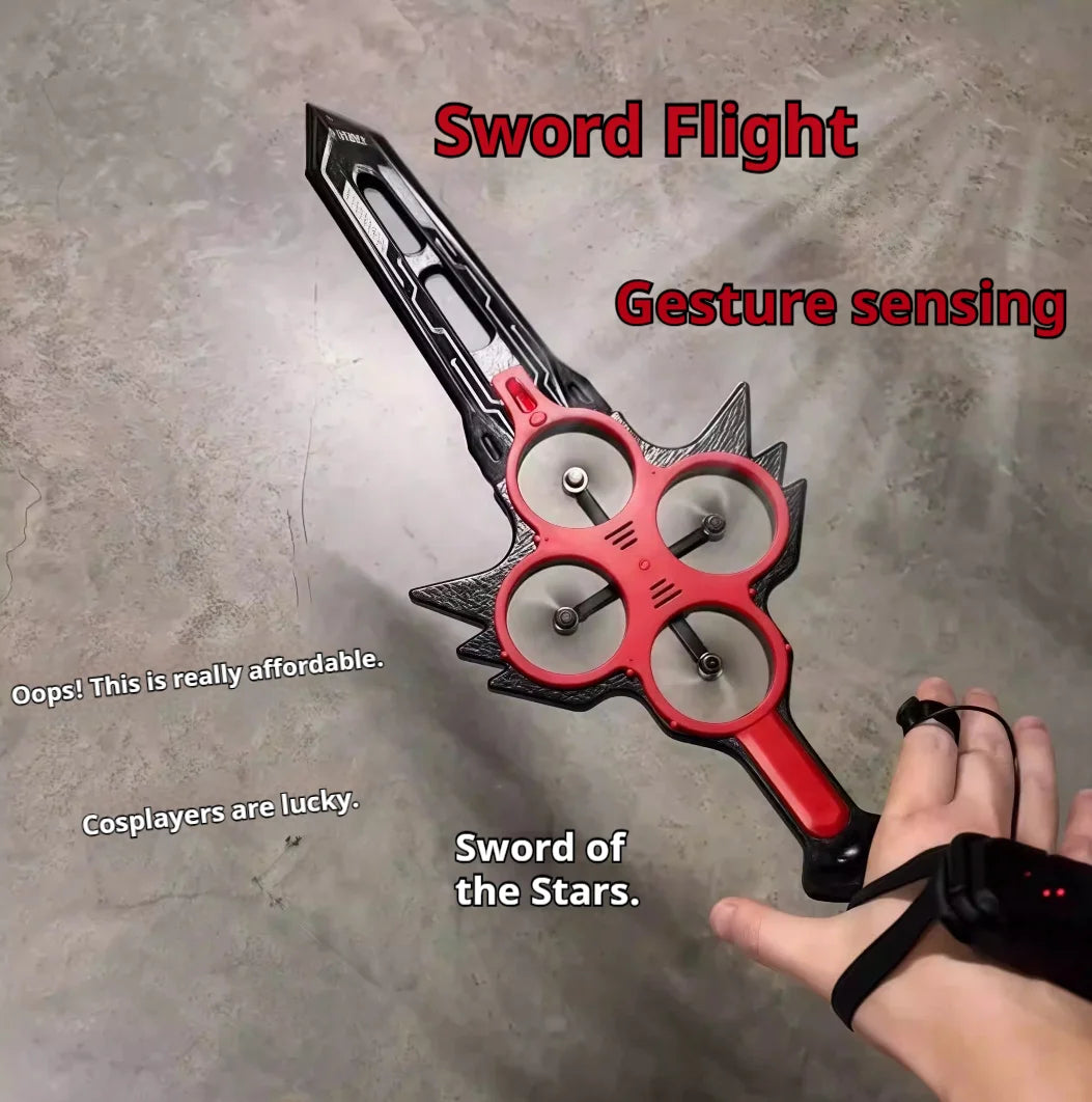 70cm Remote Flying Sword Drone,Rc Glider For Adults,3-Speed Stunt Hand Remote Controlled,Drop-Resistant Material,360° Stunt Flip