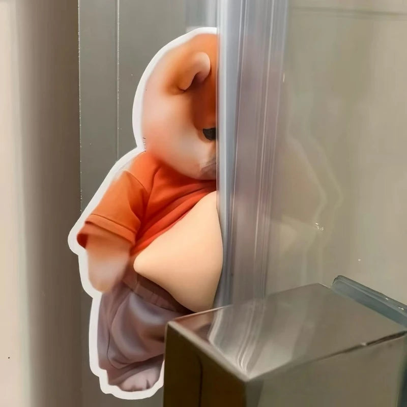 Cute Puppy Big Belly Pinch Sticker Cartoon 3D Shiba Inu Anti-collision Sticker DIY Mobile Phone Case Sticker Children's Toy