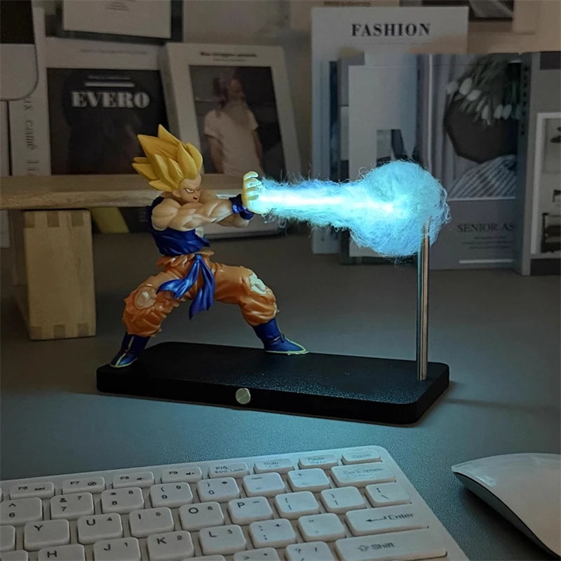 Anime Dragon Ball Son Goku Kamehameha Night Light Figures Desktop Touch Control Lamp Rechargeable Night Lamp Figures with Cotton