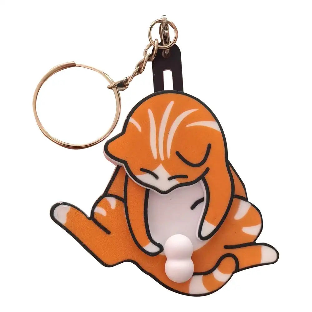 Cat Rotatable Acrylic Keychain