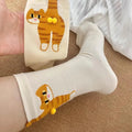 3D Cute Cat Socks Black/White Funny Cat Socks Breathable Soft Girl Women Novelty Stocking Kawaii Gift Sock Set