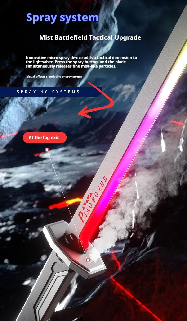 New Laser Sword with Smoke Multi-Color Changing LED Lights Sound effects Creative Toys for Kids Adult Prop sword Cosplay Gift