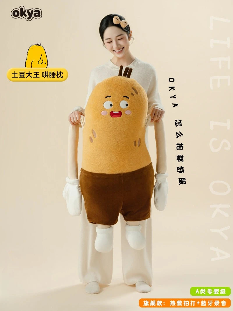 OKYA Potato King Hugging Patting Plush Toy Doll Squishy Hug Soothing Sleeping Pillow Cushion Plushie Girlfriend Birthday Gift